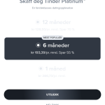 Hva koster Tinder Platinum